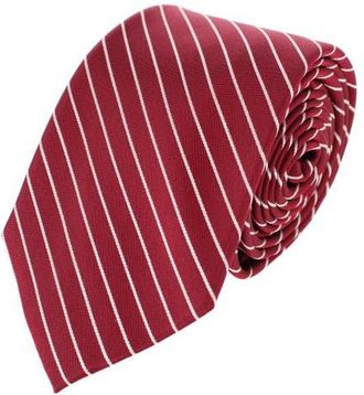 Trafalgar Store Declan Diagonal Stripe Silk Business Necktie in Burgundy With Cream Stripe at Nordstrom