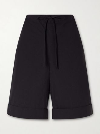 The Row Shorts In Popeline Di Cotone Emiliano - Nero