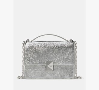 Kate Spade New York Deco Crinkle Metallic Chain Shoulder Bag