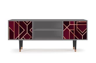 StoryZ Mueble de TV burdeos 2 puertas L 170 cm