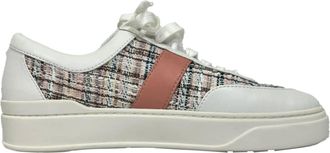 Stuart Weitzman Pre-owned Womens Tweed Accent Sneakers in Multicolor Leather - Multicolour - Size EU 38