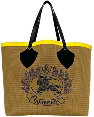 Burberry Beige Fabric Tote Bag (Pre-Owned)