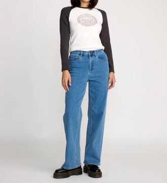 Volcom Stoned Boyfriend High Rise Jean In Deep River Blues
