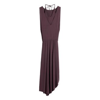 Christophe Lemaire Double Layer Drape Dress - Dames - Casual kleedjes - Paars - S - Kleedjes