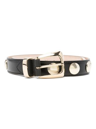 Khaite Benny Belt With Studs - Gold Buckle (30mm)