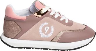 Pollini Lage Leren Sneakers voor Vrouwen - Dames - Sneakers - Roze - 37 EU - Leer - Schoenen