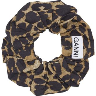 Ganni Leopard Print Cotton Scrunchie at Nordstrom
