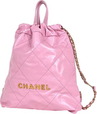 Chanel Pink Leather Backpack (Pre-Owned)