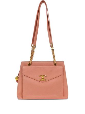 Chanel 1995 caviar chain shoulder bag - Pink