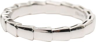 Bulgari 18K White Gold Serpenti Viper Ring 9.25
