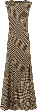 Cortana Maxi jurk met schuine snit en asymmetrische details - Dames - Maxi kleedjes - Veelkleurig - S - Leer - Kleedjes