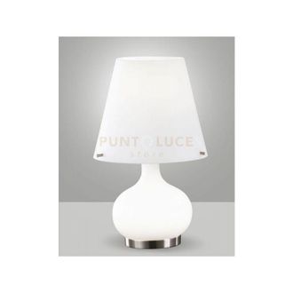 Fabas Luce Fabas Luce Lighting - ade lampada da tavolo vetro bianco H.33cm piccola 2 luci G9 E14