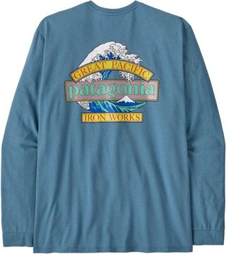 Patagonia L/S Great Waves Responsibili-Tee Longsleeve f&uuml;r Herren | blau