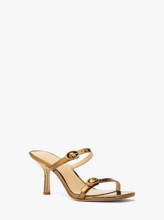 Michael Kors Kya Metallic Leather Sandal