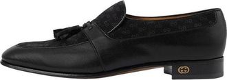 Gucci Tassel-trim Leather Loafers Black 723613-AABAW-1000