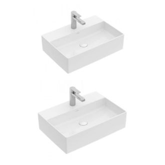 Villeroy & Boch Villeroy&boch - Conjunto De Dos Lavabos Sobre Encimera 50x42 Cm Blanco Ceramicplus Villeroy Et Boch Memento 2.0