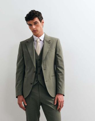 Asos Giacca da abito skinny verde
