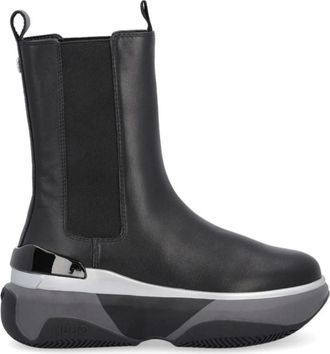 Liu Jo Zwarte leren Chelsea boots - Dames - Chelseaboots - Zwart - 38 EU - Leer - Schoenen