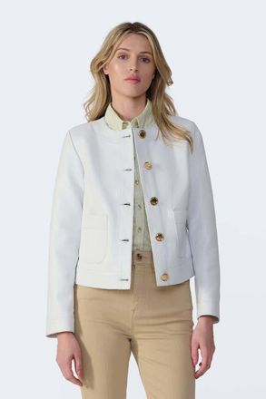 FURNIQ Margot Leather Jacket in White at Nordstrom, Size Xx-Large