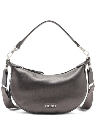 Liu Jo small logo-plaque shoulder bag - women - Polyester/Polyester/Polyurethane Resin - One Size - Grey