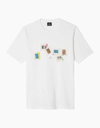Paul Smith Mens PS Paul Smith Slides T-Shirt 01 WHITE - Size: 44