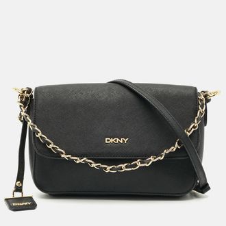 DKNY Dkny Bryant Park Flap Black Leather Shoulder Bag