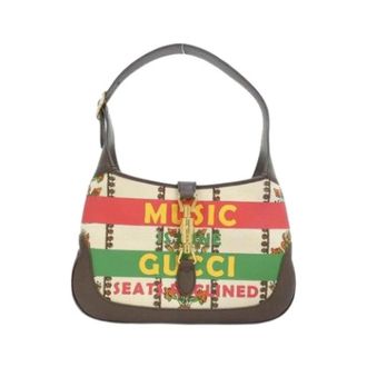 Gucci Pre-owned Shoulder Bags, female, Multicolor, Size: ONE SIZE Pre-owned Vintage Canvas Shoulder Bag