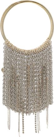 Silvia Gnecchi Handbag with Chain Fringes and Circular Handles