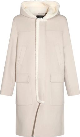 Mackage Abraham Heavy Double Face Wool Lange Jas met Capuchon - Heren - Parka Jassen - Beige - 2XS - Wol - Jassen