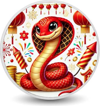 OEM Moneda De Plata De 1 Oz a&ntilde;o De La Serpiente - Alegr&iacute;a Festiva