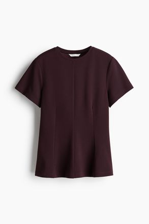 H&M Tailliertes Shirt - Weinrot