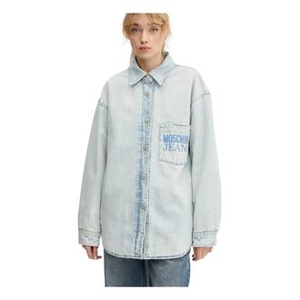 Moschino Jassen, Dames, Blauw, M, Denim, Denim Jacket