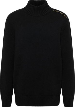 Carlo Colucci Urban Statement Sweater - Divenuto - Heren - Coltruien - Zwart - S - Truien & Vesten