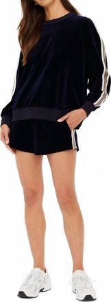 The Upside Monaco Lisel Crew Neck Tee In Navy