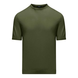 Bomboogie Jersey de punto de manga corta con cuello redondo - Knitwear - Hombre - Verde - L