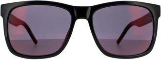 HUGO BOSS Hugo Boss by Square Mens Black Red Mirror Sunglasses - One Size