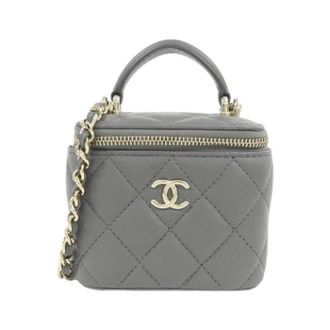 Chanel Pre-owned Leather chanel-bags - Dames - Pre-owned - Grijs - Maat: ONE Size Leer