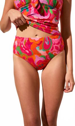 Tribal Womens Reversible High Waist Bikini Bottoms In Beetroot