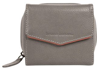 Bruno Banani Geldb&ouml;rse BRUNO BANANI, Damen, grau, Leder, leicht gl&auml;nzend, unifarben, Kleinlederwaren Geldb&ouml;rse, echt Leder