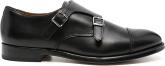 Doucal's Double-buckle Leather Monk Shoes