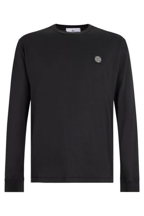 Stone Island Black Logo Full Sleeves T-Shirt