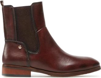 Pikolinos Koninklijke Enkellaars voor Dames - Donkerbruin - Dames - Chelseaboots - Bruin - 35 EU - Leer - Schoenen