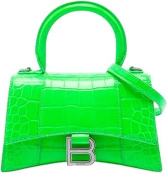 Balenciaga Pre-owned Hourglass Satchel - Dames - Vintage Mini Tas - Groen - ONE Size - Leer - Vintage