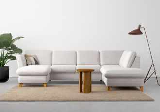 HOME AFFAIRE Wohnlandschaft »Trelleborg U-Form« wahlweise mit Bettfunktion und Bettkasten, inkl. Federkern-Polsterung