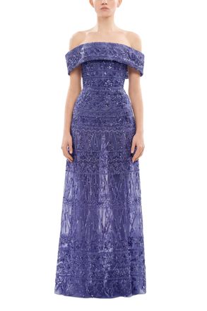 Saiid Kobeisy Beaded Tulle Dress