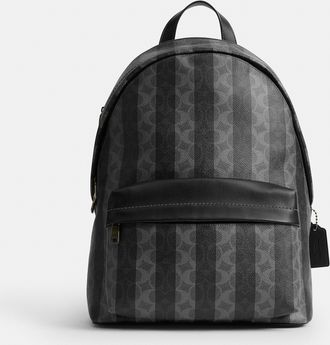 Coach Taylor Backpack In Signature Canvas With Stripes