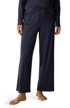 Eileen Fisher Organic Cotton Wide Leg Lounge Pants in Ink at Nordstrom, Size X-Small