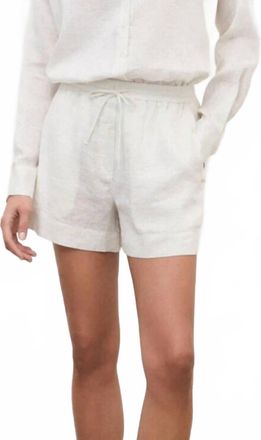 ottod'Ame Linen Drawstring Shorts In White