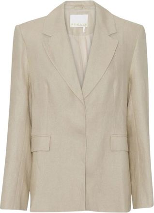Remain Linnen Blazer Frapp&Eacute; - Dames - Blazers - Beige - S - Linnen - Jassen