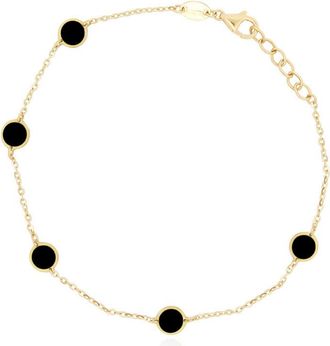 The Lovery Onyx Bubble Chain Bracelet